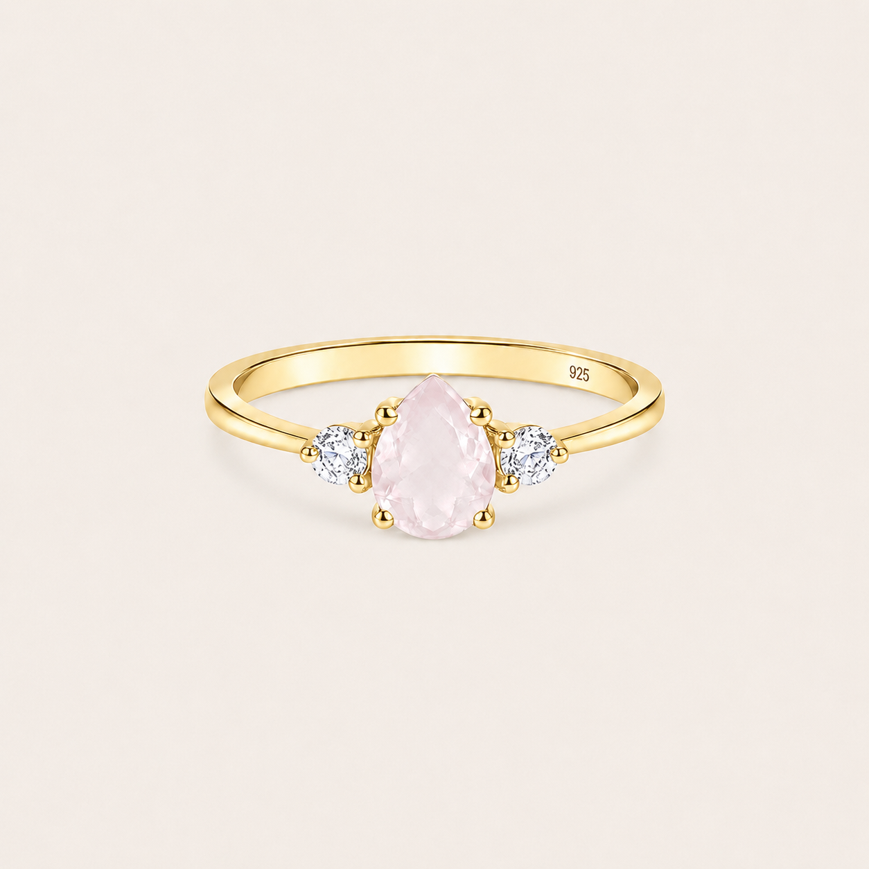 The First Light Rose Quartz Ring