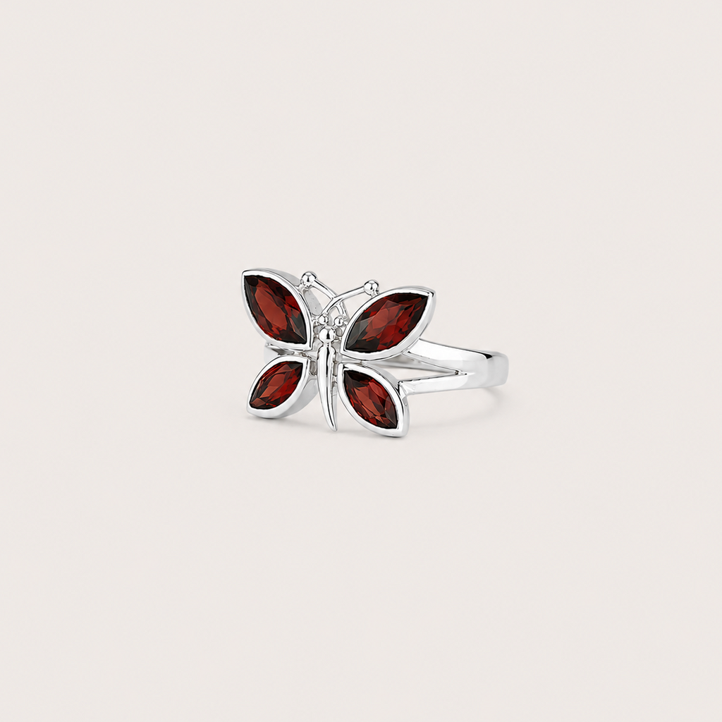 Red fishing ring on a white background