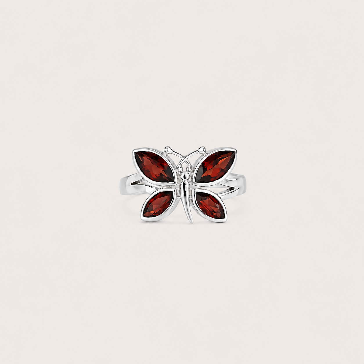 The Garnet Butterfly Ring