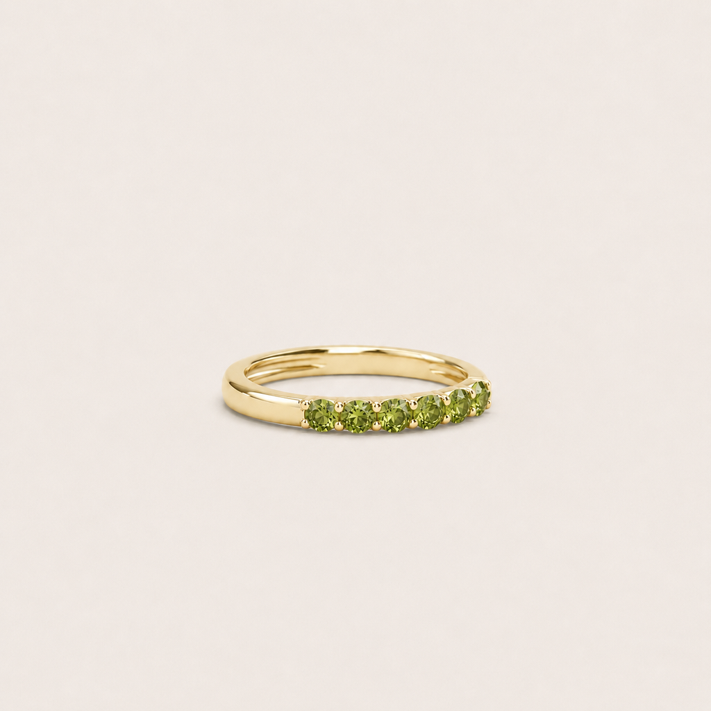 The Peridot Half-Eternity Ring