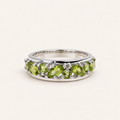The Peridot Cluster Ring – 925 sterling silver Peridot ring by ZIVORI