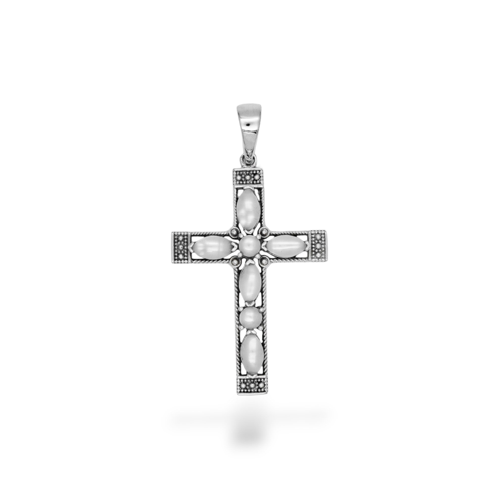 Vintage Peridot Cross Pendant: Sterling Silver Gemstone
