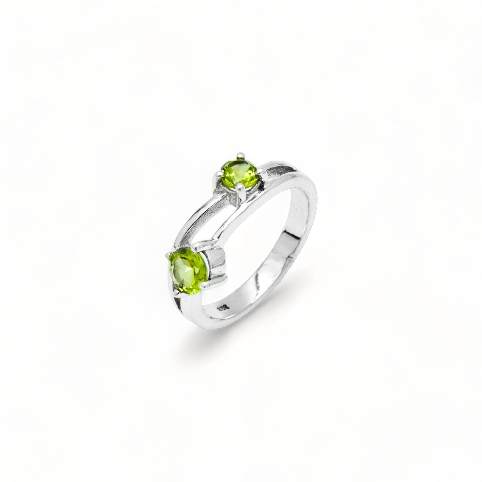 Natural Peridot Ring, 925 Silver Minimalistic Jewelry, unique dainty ring, gift for daughter