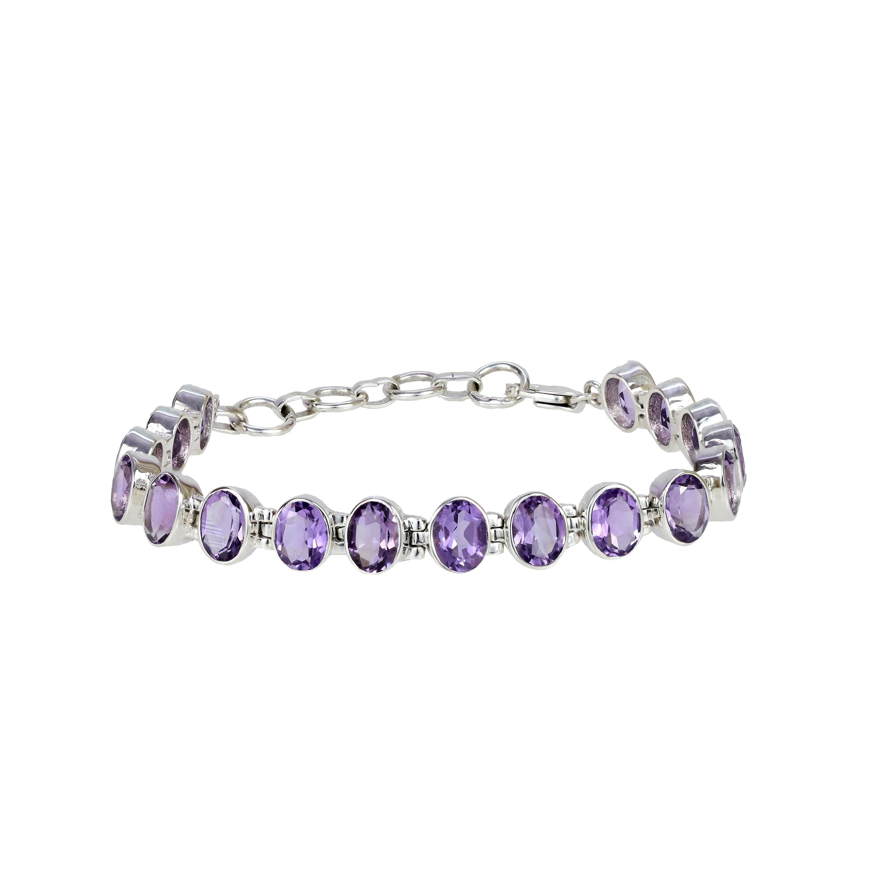 Red Garnet Bracelet: Handmade Sterling Silver Jewelry