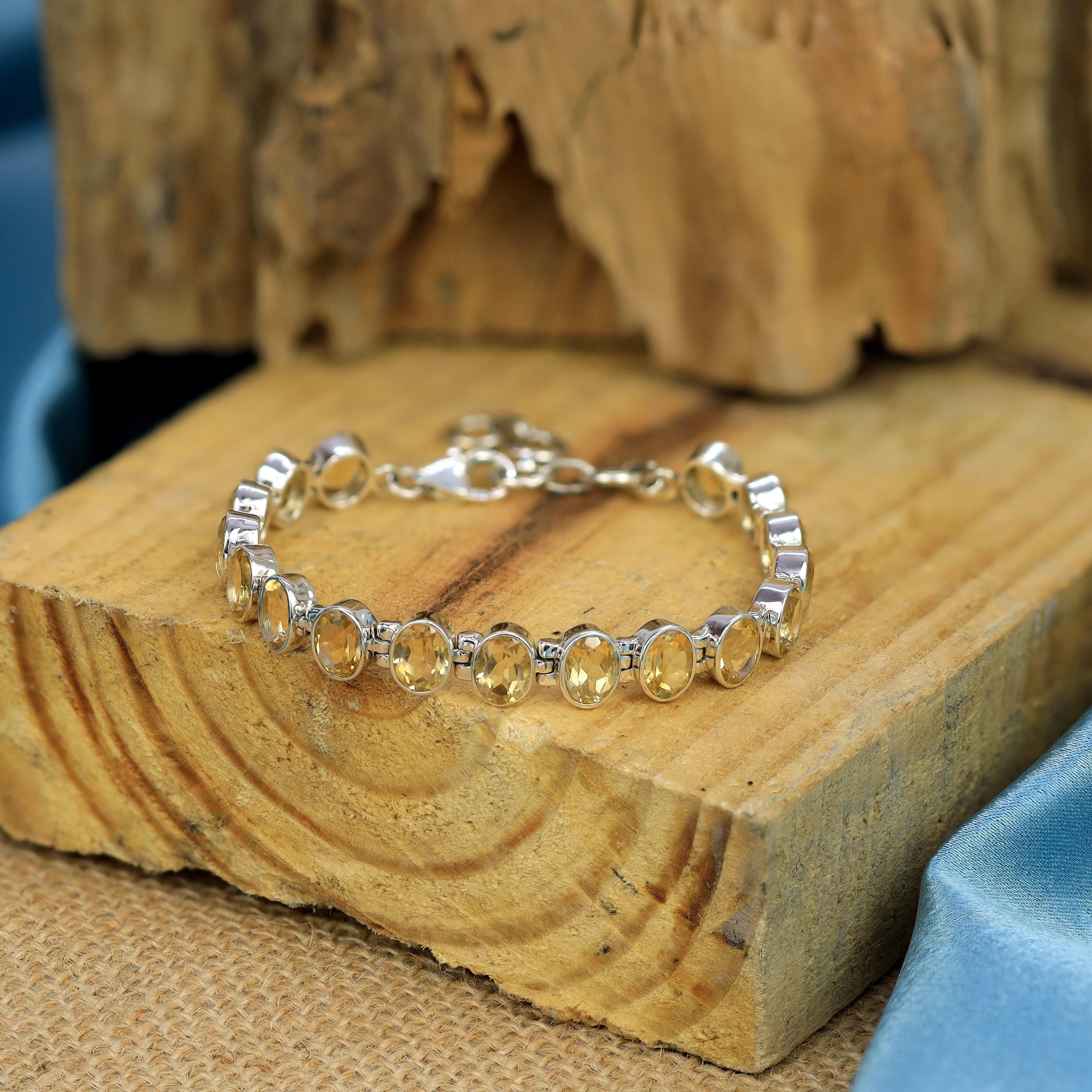 Red Garnet Bracelet: Handmade Sterling Silver Jewelry