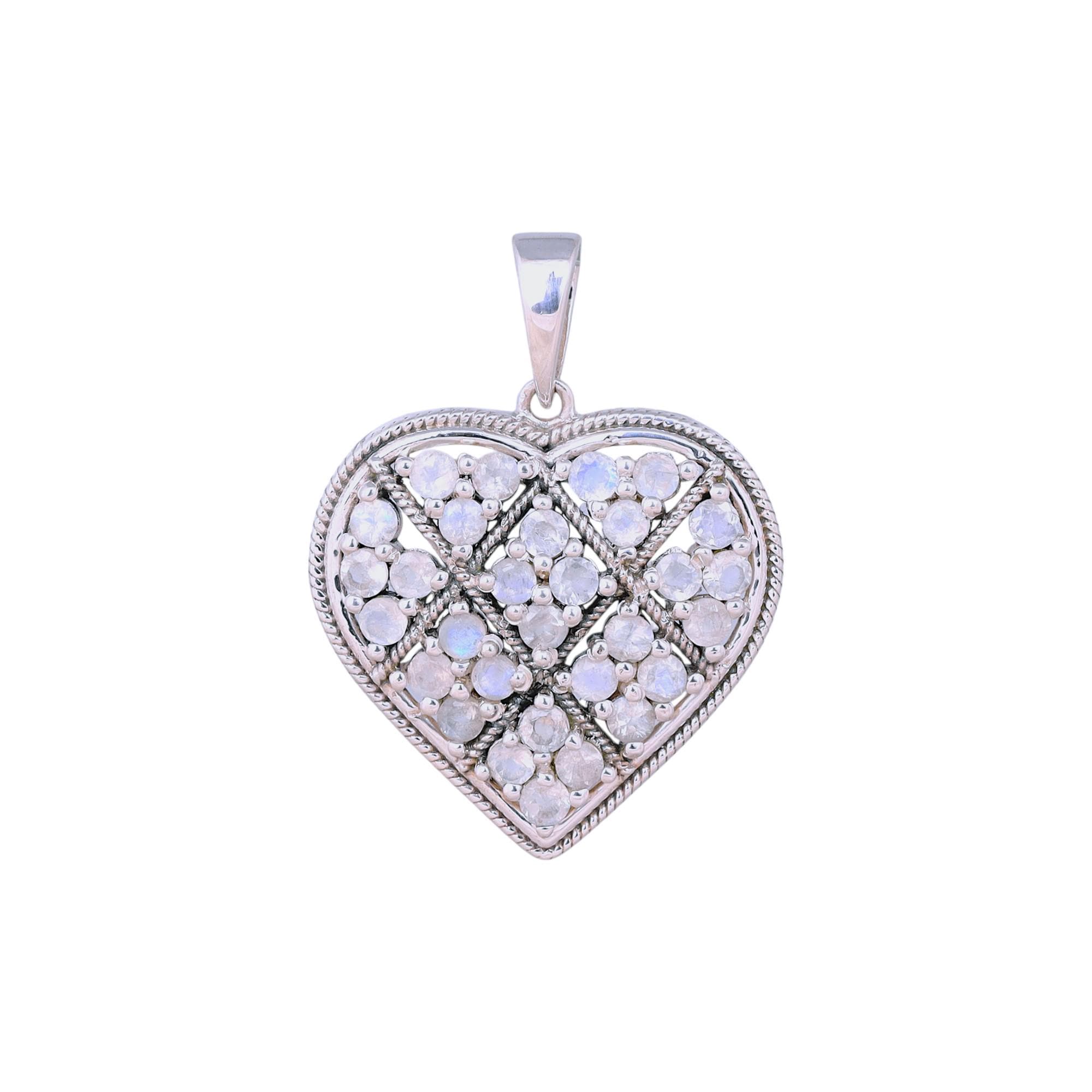 Tourmaline Heart Pendant Necklace: 925 Sterling Silver Love Charm