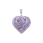 Tourmaline Heart Pendant Necklace: 925 Sterling Silver Love Charm