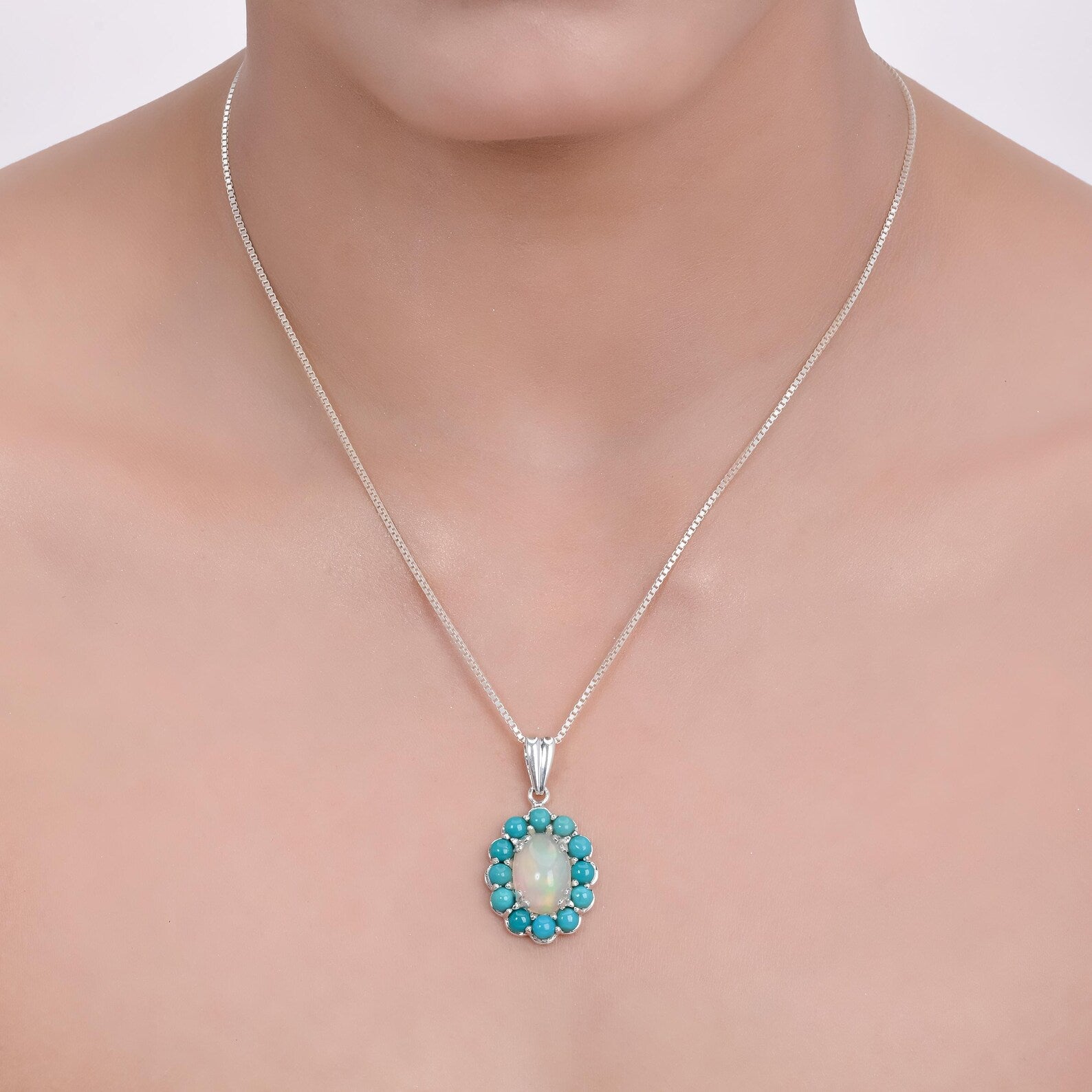 The Opal Halo Pendant