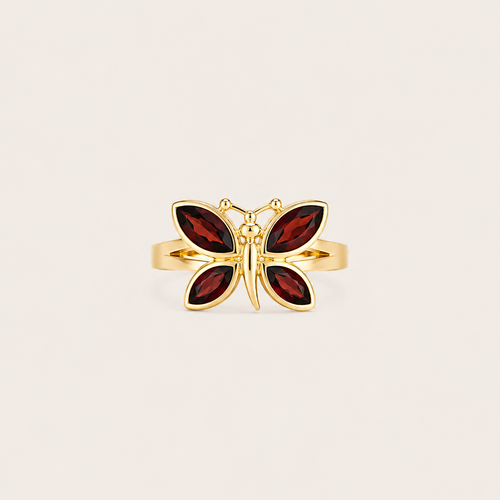 The Garnet Butterfly Ring