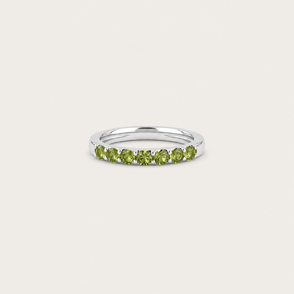 The Peridot Half-Eternity Ring