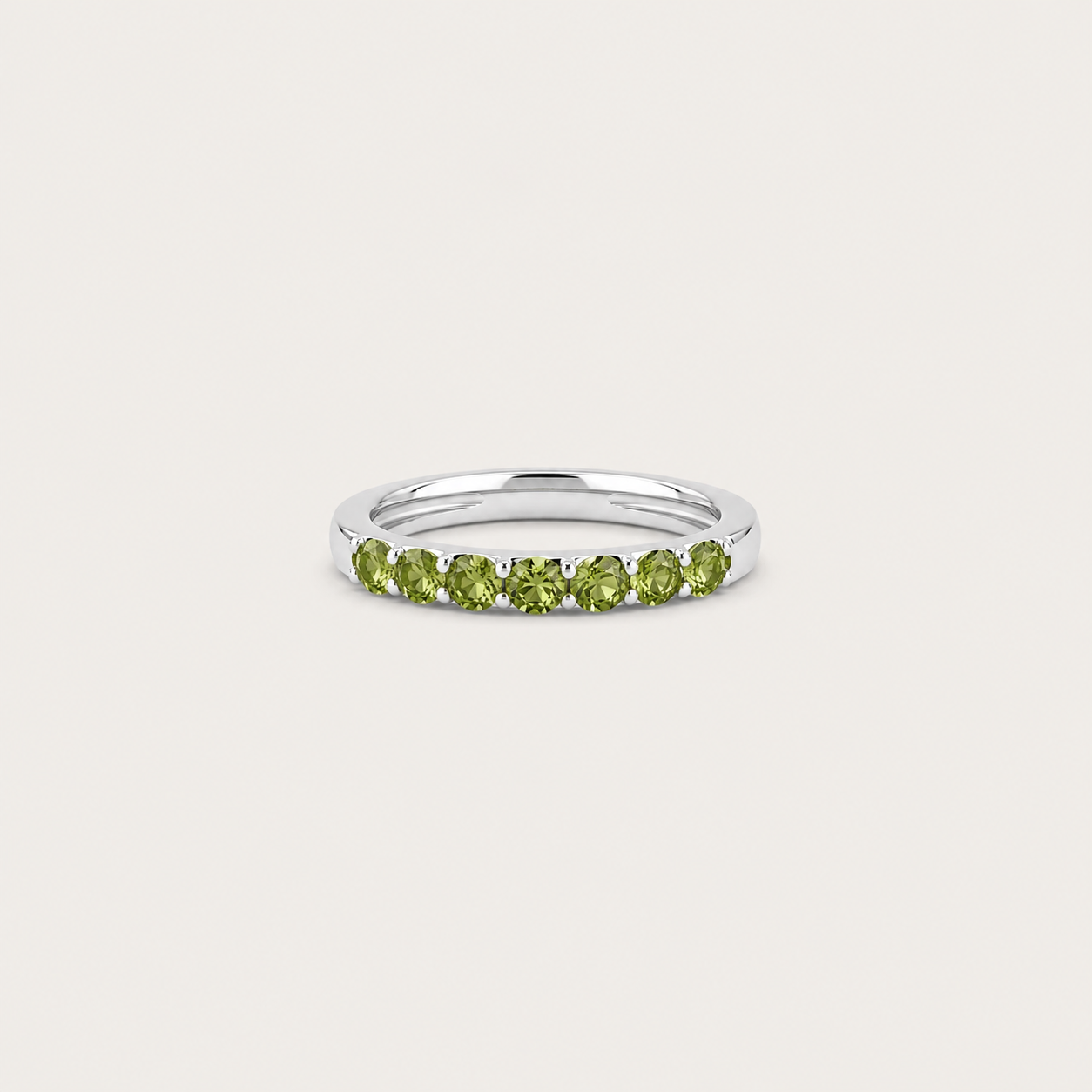 The Peridot Half-Eternity Ring