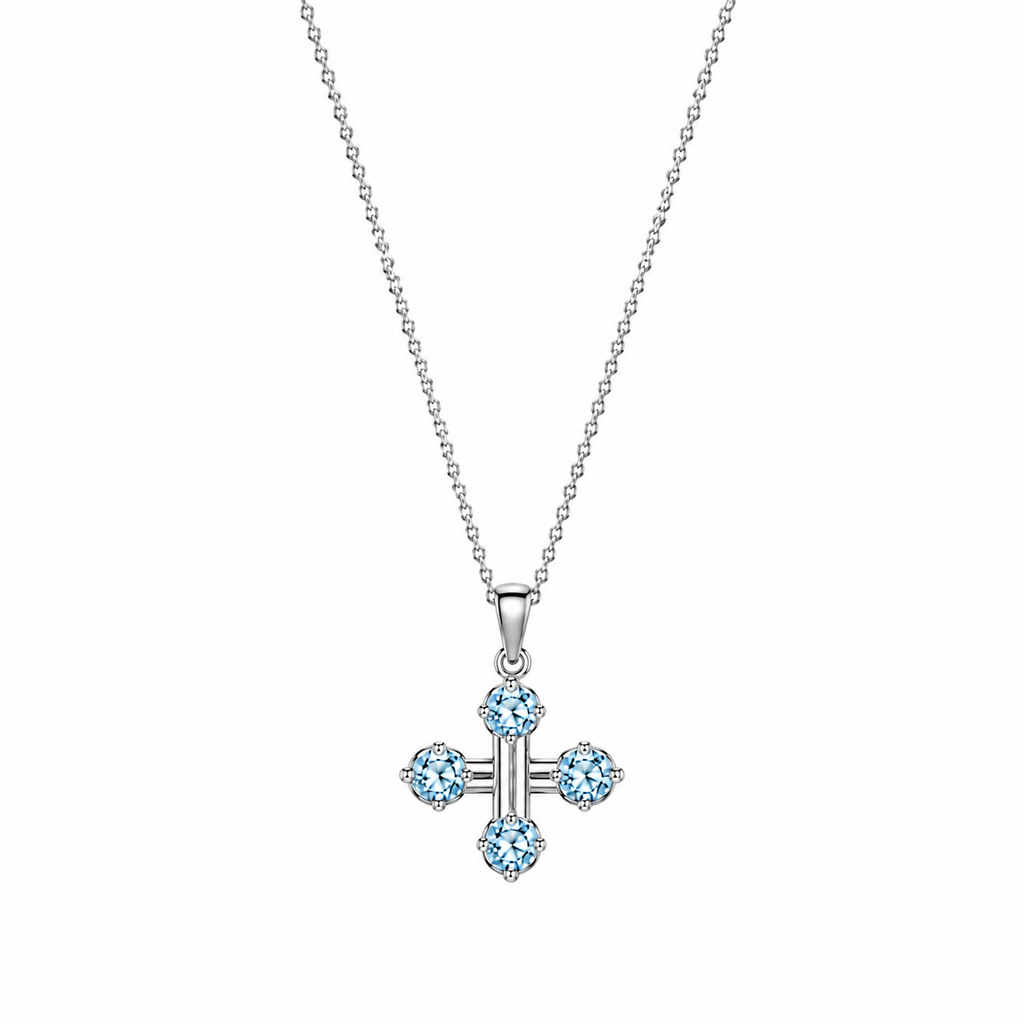 The Cardinal Blue Cross Necklace