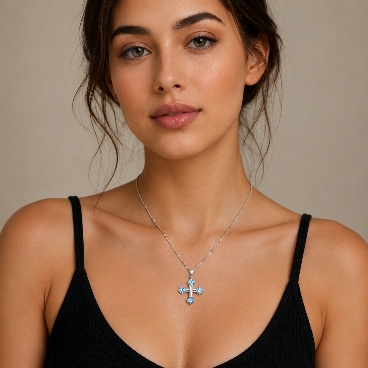 The Cardinal Blue Cross Necklace