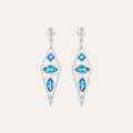 The Swiss Blue Topaz Lance Earrings