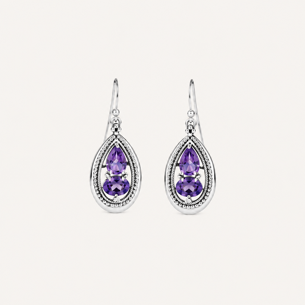 The Violet Raindrop Earrings