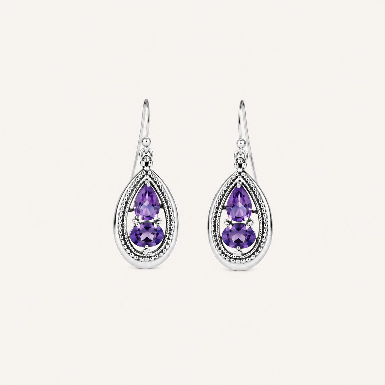 The Violet Raindrop Earrings