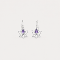 The Amethyst Lotus Earrings