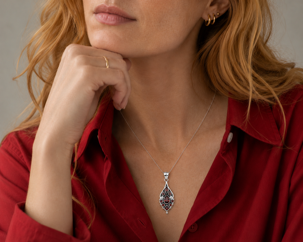 Garnet Crimson Muse Pendant