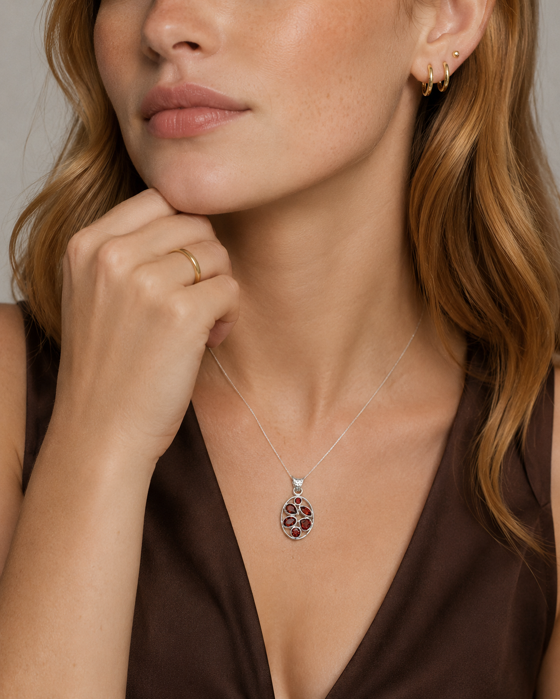 The Garnet Cluster Pendant