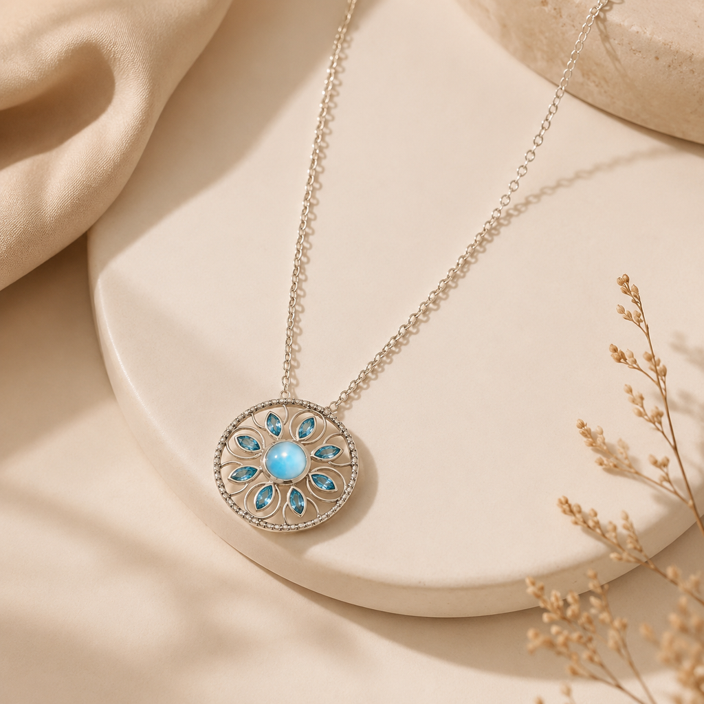 The Azure Mandala Necklace