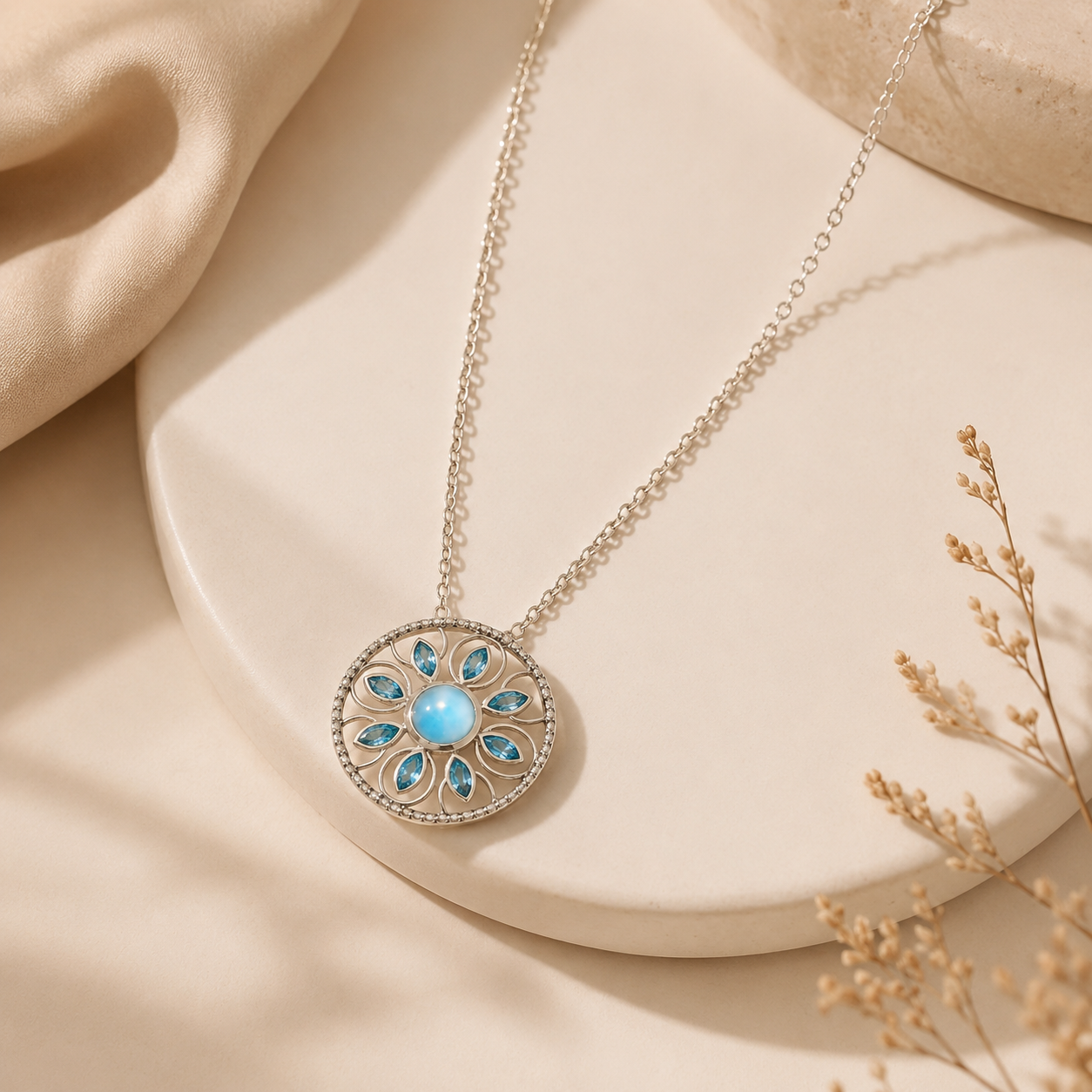 The Azure Mandala Necklace